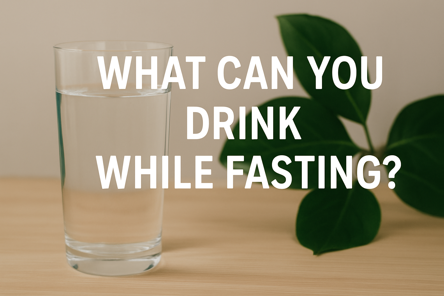 A glass of water with electrolytes, black coffee, and tea placed on a table — illustrating healthy fasting-friendly drinks.